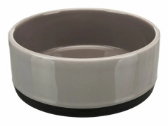 Trixie Ceramic bowl with rubber base, 0.75 l/by 16 cm, gray