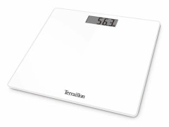 Terraillon TSQUARE Vit elektronisk personvåg - Stor LCD-skärm - Kapacitet 180 Kg