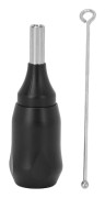 Professionella Patron Tattoo Grepp Justerbar Nål Längd Aluminium Legering Tattoo Handtag Svart