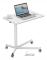 Mobilt stående skrivbord, 28,5"-44,2" gasfjäder höjdjusterbart sitt-stående skrivbord, 360° svängbara hjul (2 låsbara) Bärbar rullande bärbar datorva