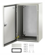 NEMA stålkapsling, 20 x 12 x 10'' NEMA 4X eldosa i stål, IP66 vattentät och dammtät, elektrisk kopplingsdosa utomhus/inomhus, med monteringsplatta
