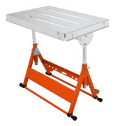 Svetsbord 30" x 20", 400lbs Lastkapacitet Stålsvetsarbetsbänksbord på hjul, hopfällbar arbetsbänk med tre 1,1" spår, 3 lutningsvinklar, justerbar höj