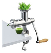 Eco rostfritt stål Vetegräshandbok Juicer Extractor Mincer 3,7 kg skruvbas
