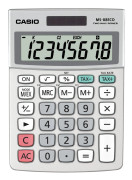 MS-88ECO - Casio MS-88ECO - Skrivbordskalkylator - 8 siffror - solcellspanel, batteri