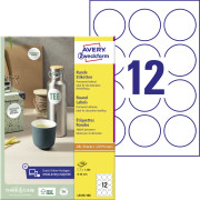 Avery L3416 - Vit - 60 mm rund 1200 st (100 ark x 12) runda etiketter