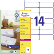 Avery QuickPEEL Recycled Labels - Permanent häftning - benvit - 38.1 x 99.1 mm 1400 etikett (er) (100 ark x 14) adresslappar