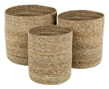 Dixie Emil förvaringskorg 3-pack Natur