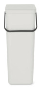 Brabantia Sort & Go, 40 l, Rektangulär, Plast, Ljusgrå, Manuell, Belgien