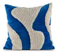 ByOn Kudde Fluffy Blå/beige 50x50 cm
