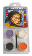 Eulenspiegel ansiktsfärg - sminkset, mixade färger, Halloween/häxa, 1set