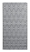 Utomhusmatta vit och svart 80x150 cm PP -