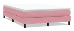 Resårsäng utan madrass i sammet - Optimal avkoppling | Färg: Rosa | Storlek: 140x220 cm