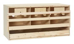 vidaXL Värprede 3 fack 72x33x38 cm massiv furu