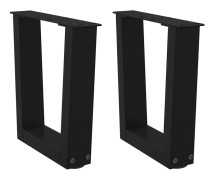V-formade soffbordsben i stål - 2 st | Färg: Svart | Storlek: 30x(30-31,3) cm