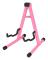 Gitarrstativ Vikbart A-Ram Golv Universal Metall för Akustisk Klassisk Elektrisk Basgitarrer Banjo Ukulele Bärbar Pink 30x25x37cm