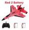 Present till pojke Epp Skum Su-35 Modellflygplan Leksak Fjärrstyrd Flygplan Rc Glider (Röd)