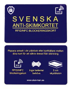 Svenska Anti-Skimkortet RFID Bank och Kreditkortsskydd