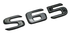 Gloss Glans Black Svart S65 Car Letter Number Rear Bak- Trunk Boot Badge Emblem For Mercedes Benz
