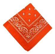 Bandana Sjal Snusnäsduk Paisley Orange - Snyggt och Skyddande