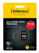 Micro-SD Minneskort med Adapter INTENSO 3423493 512 GB 45 MB/s