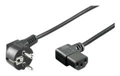 Pro Power cable C13 2x90° - Black - 1.5m