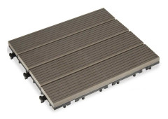 Interlocking Tile Komposit Svart Polyetylen (30 x 2,6 x 30 cm)