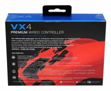 Gioteck VX4 - Spelkontroll - kabelansluten - röd - för PC, Sony PlayStation 4, Sony PlayStation 4 Pro, Sony PlayStation 4 Slim