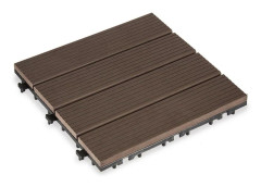 Interlocking Tile Komposit Brun Polyetylen (30 x 2,6 x 30 cm)