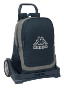 Skolväska med hjul Kappa Dark navy Grå Marinblå 32 x 44 x 16 cm