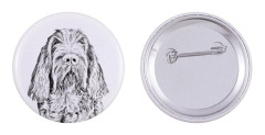 Italian Wirehaired Pointer, Spinone italiano - nåla med din hund, lägg till ditt eget foto, Art-Dog varumärke