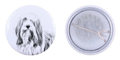 Bearded Collie, Highland Collie - nåla med din hund, lägg till ditt eget foto, Art-Dog varumärke