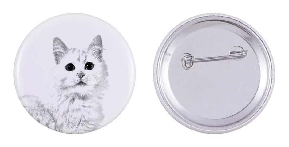 Turkisk skåpbil katt - ryggsäcksdekoration, personlig pin, perfekt pryl för Art-Dog djurälskare