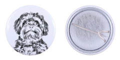 Bolonka, rysk färgglad bologna - nåla med din hund, lägg till ditt eget foto, Art-Dog varumärke