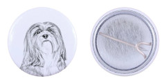 Lhasa Apso - nåla med din hund, lägg till ditt eget foto, Art-Dog varumärke