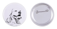 Amerikansk bulldog - nåla med din hund, lägg till ditt eget foto, Art-Dog varumärke