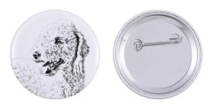 Bedlington Terrier, Rothbury Terrier - nåla med din hund, lägg till ditt eget foto, Art-Dog varumärke