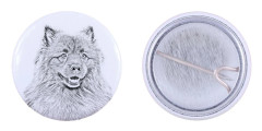 Wolf Spitz, Keeshond - nåla med din hund, lägg till ditt eget foto, Art-Dog varumärke
