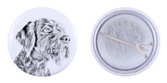 German Wirehaired Pointer, Drahthaar - nåla med din hund, lägg till ditt eget foto, Art-Dog varumärke
