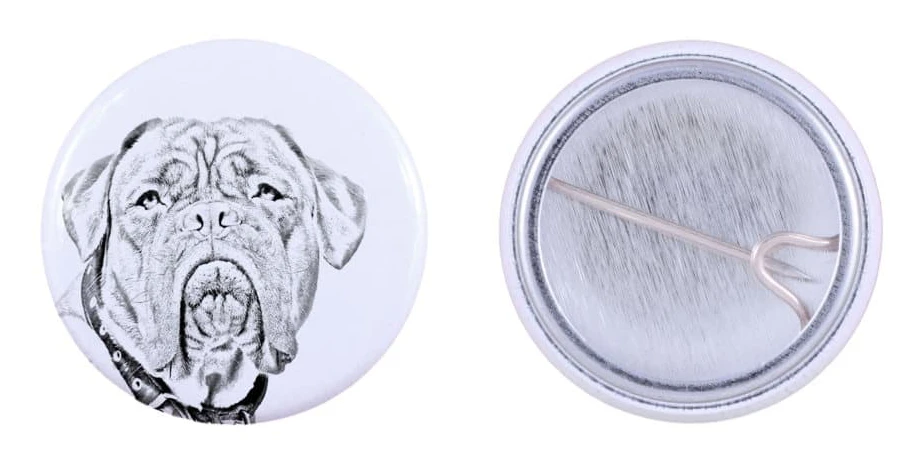 Bordeaux Dog, Dogue de Bordeaux, French Mastiff - nåla med din hund, lägg till ditt eget foto, Art-Dog varumärke