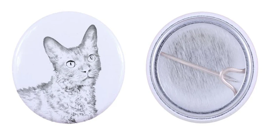 LaPerm cat - ryggsäcksdekoration, personlig pin, perfekt pryl för Art-Dog djurälskare
