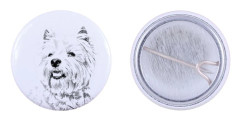 West Highland White Terrier, Westie - nåla med din hund, lägg till ditt eget foto, Art-Dog varumärke