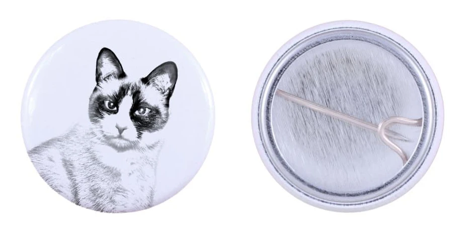 Katt på snöskor - ryggsäcksdekoration, personlig nål, perfekt pryl för Art-Dog djurälskare