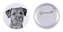 Border Terrier - nåla med din hund, lägg till ditt eget foto, Art-Dog varumärke