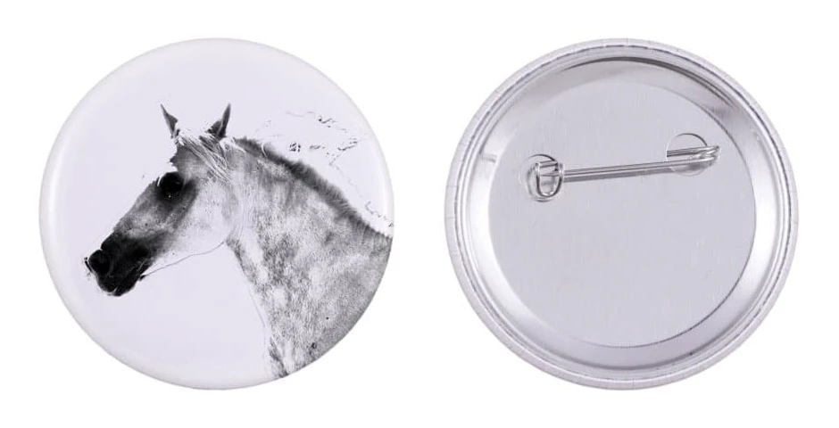 Barb the horse - skjortadekoration, väsknål, perfekt present med möjlighet att lägga till din egen Art-Dog-grafik