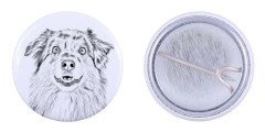 Australian Shepherd, Aussie - nåla med din hund, lägg till ditt eget foto, Art-Dog varumärke