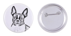 Boston Terrier, Boston Bull Terrier - nåla med din hund, lägg till ditt eget foto, Art-Dog varumärke