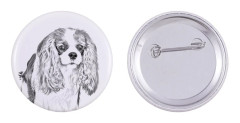 Cavalier King Charles Spaniel - nåla med din hund, lägg till ditt eget foto, Art-Dog varumärke