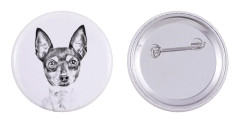 American toy terrier, Toy fox terrier - nåla med din hund, lägg till ditt eget foto, Art-Dog varumärke