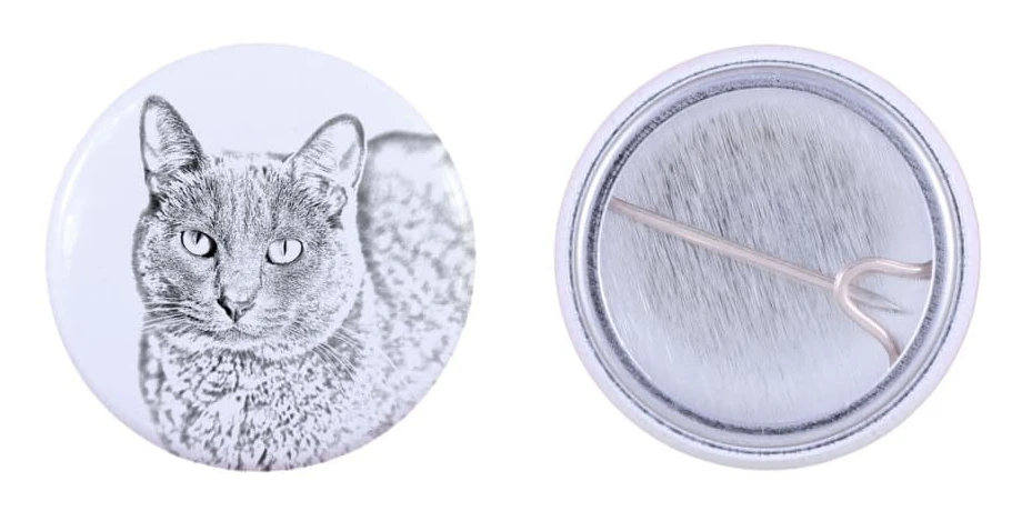 Korat katt - ryggsäcksdekoration, personlig pin, perfekt pryl för Art-Dog djurälskare