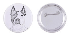 American Staffordshire terrier, Amstaff, Amstaf - nåla med din hund, lägg till ditt eget foto, Art-Dog varumärke